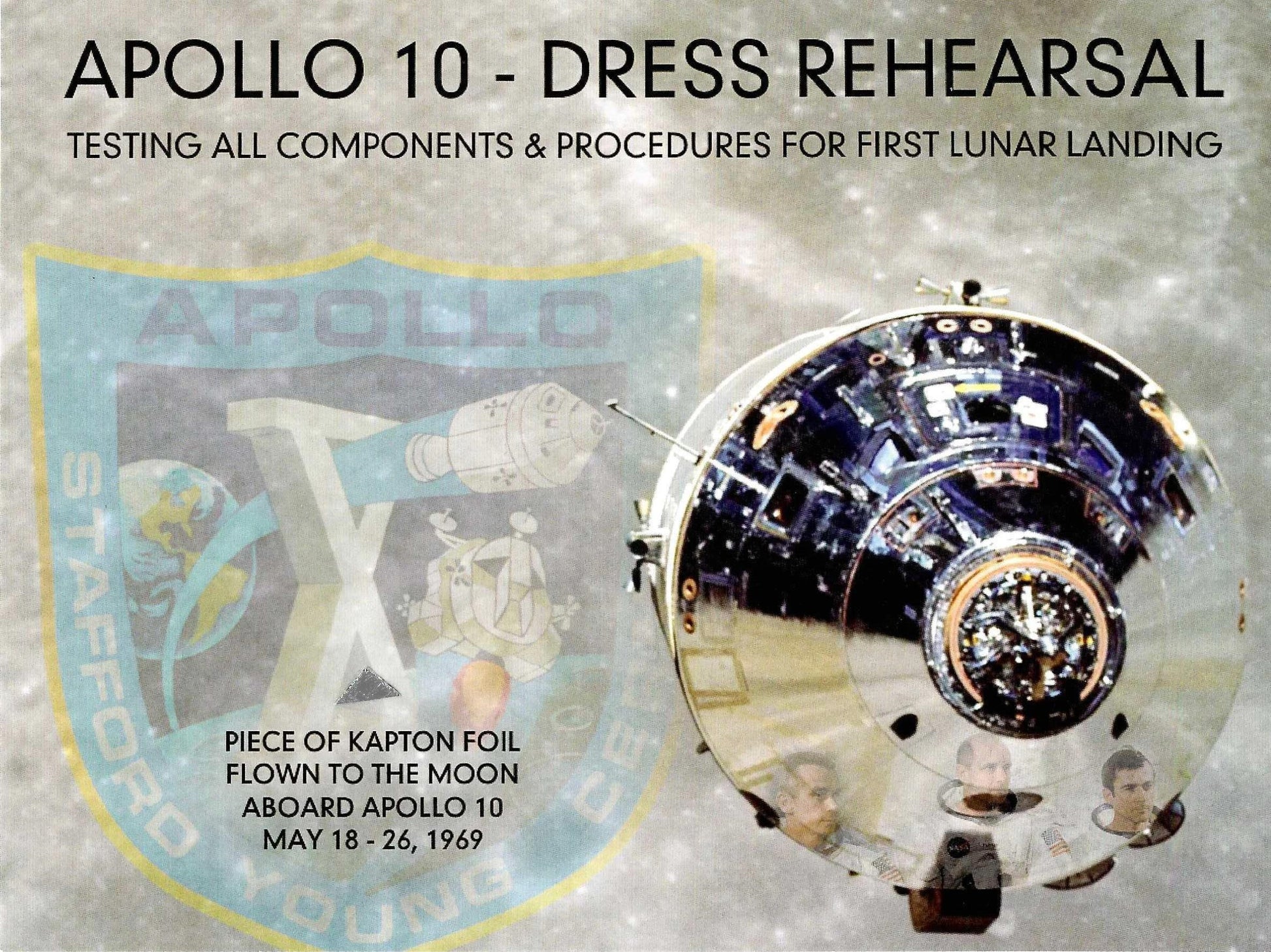 Apollo 10 flown artifact presentation