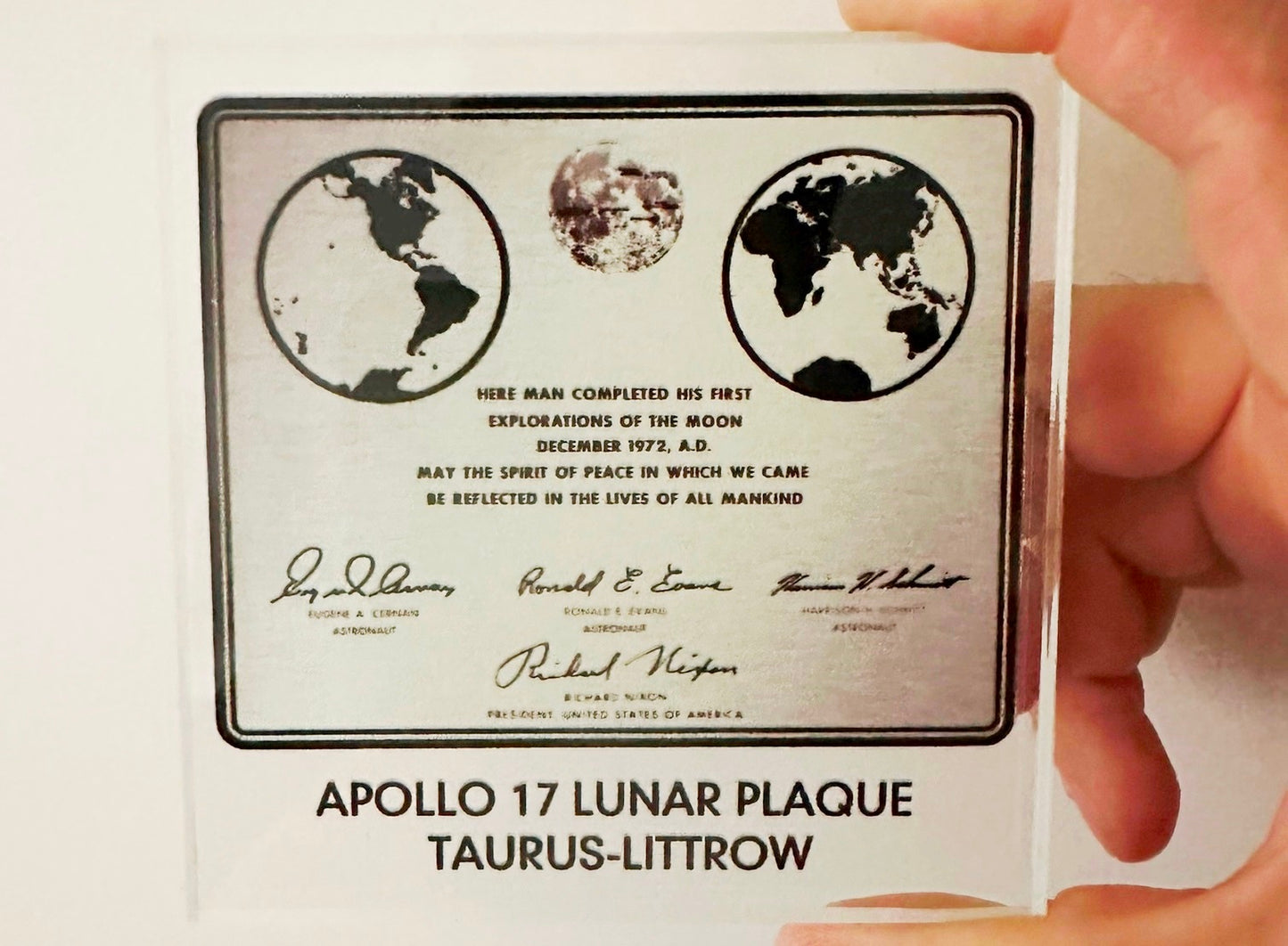 Apollo 17 LM Lunar Plague acrylic