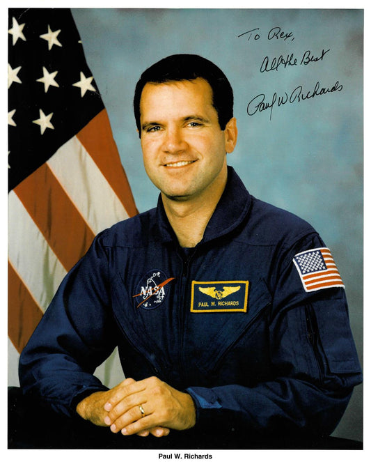 Astronaut Paul Richards hand-signed 8x10'' portrait #2