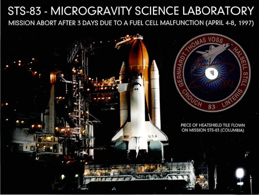 STS-83 flown artifact presentation