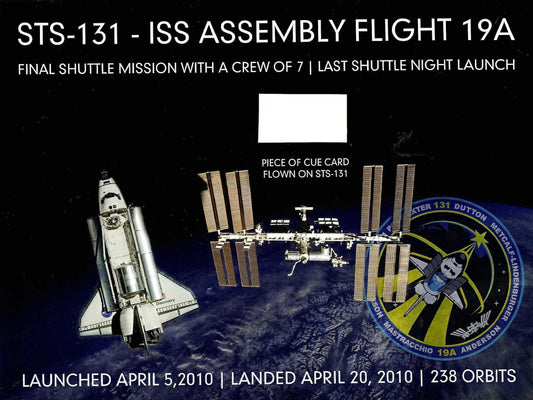 STS-131 flown artifact presentation