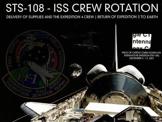 STS-108 flown artifact presentation