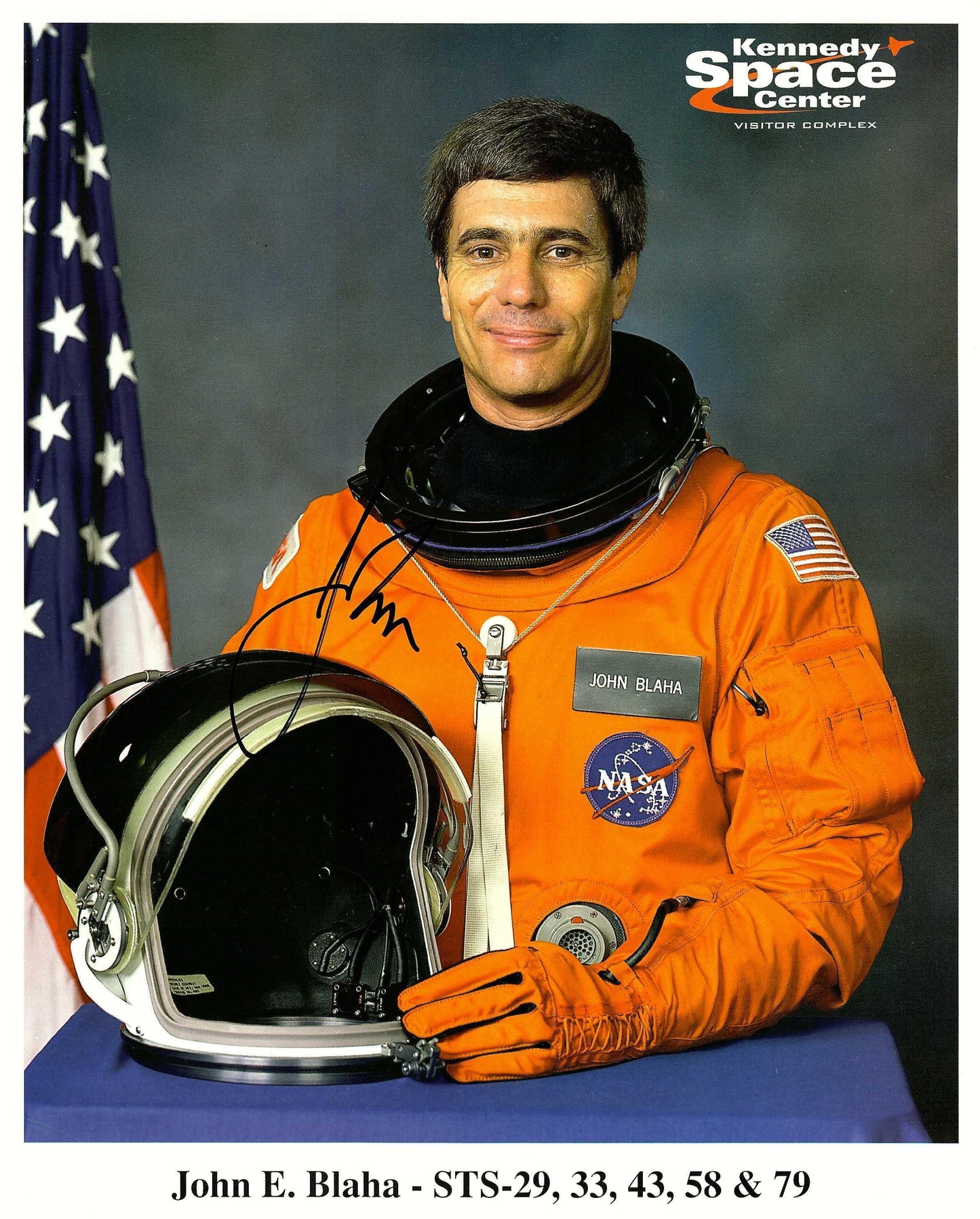 Astronaut John Blaha hand-signed 8x10'' portrait #1