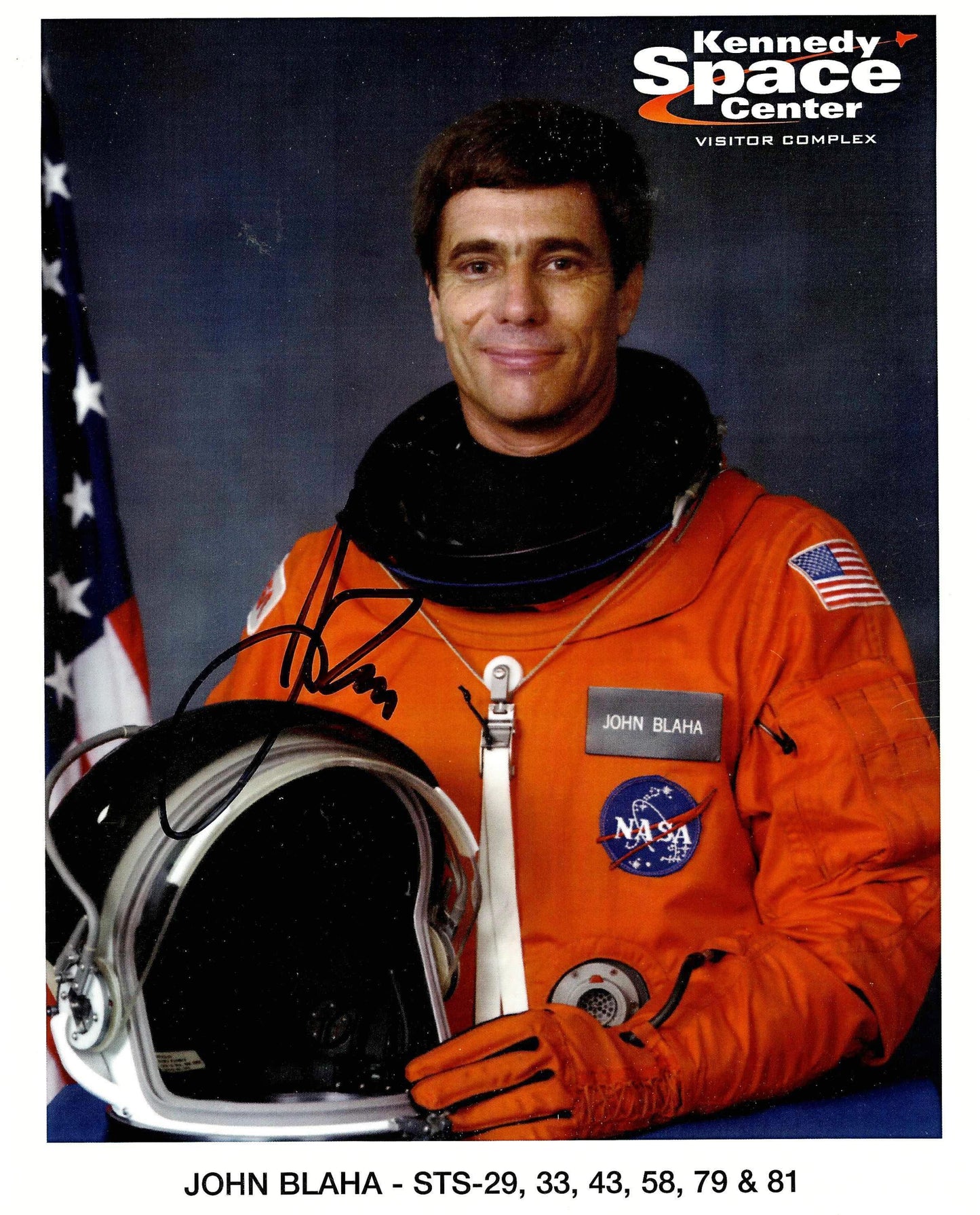 Astronaut John Blaha hand-signed 8x10'' portrait #1