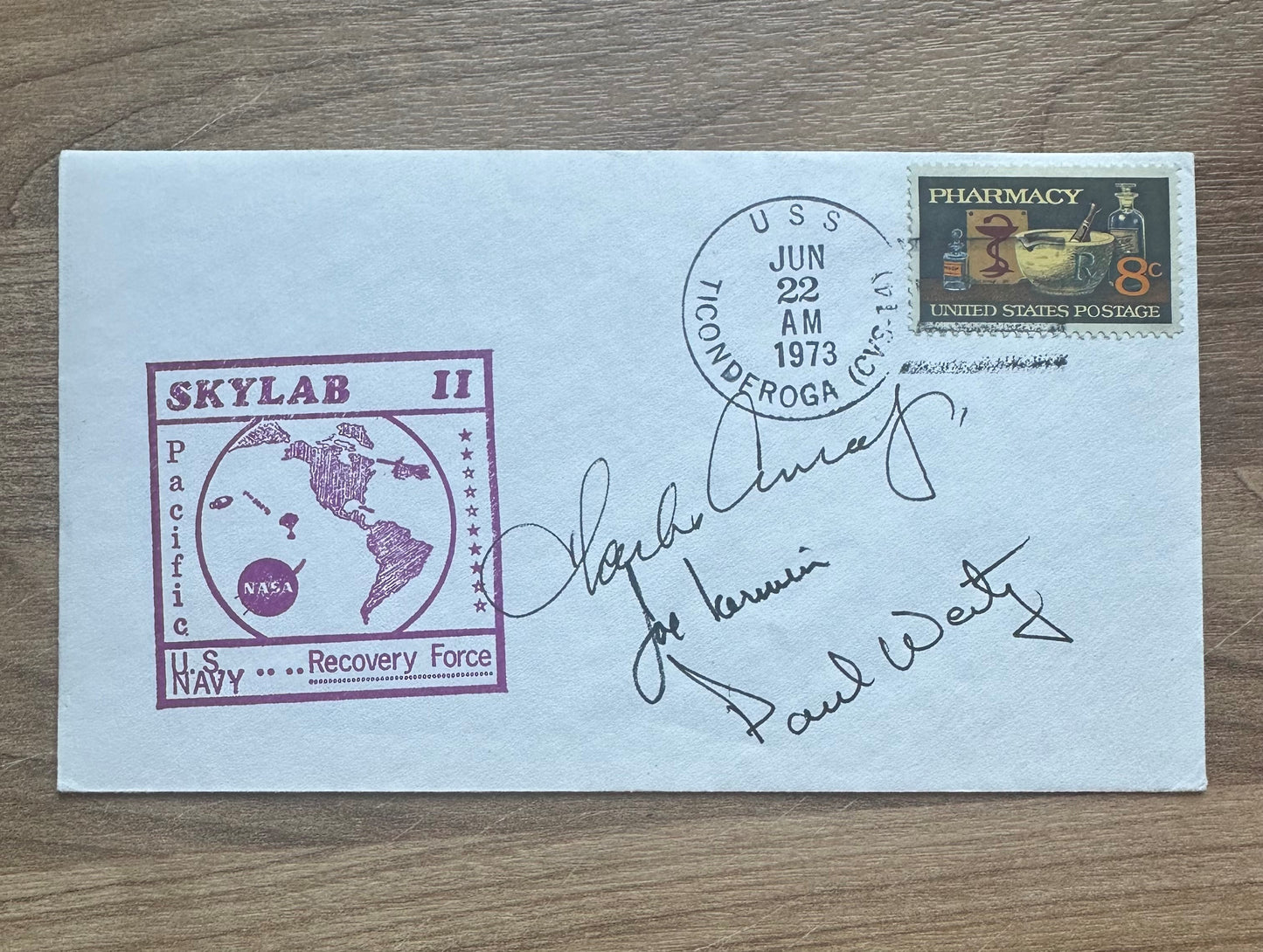 Skylab 2 crew hand-signed cover