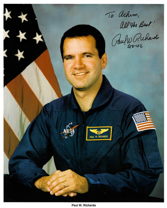 Astronaut Paul Richards hand-signed 8x10'' portrait #1