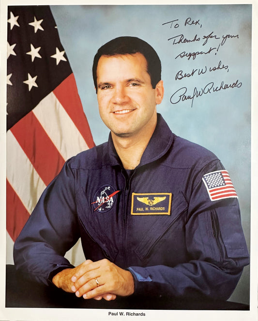 Astronaut Paul Richards hand-signed 8x10'' portrait #3