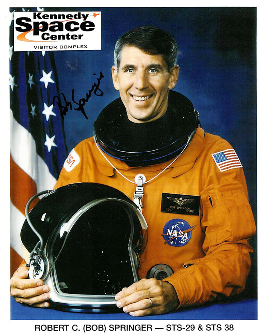 Astronaut Bob Springer hand-signed 8x10'' portrait