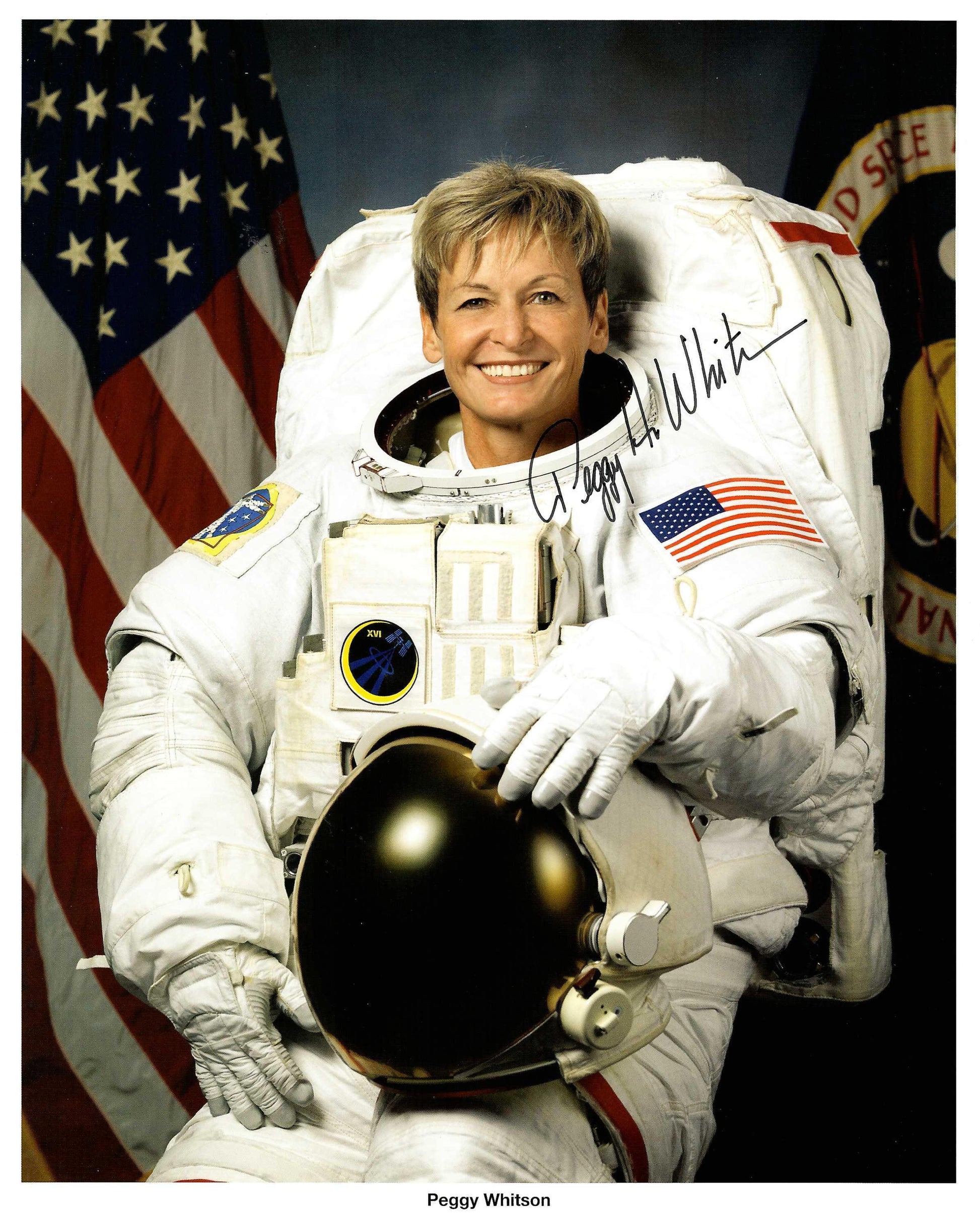 Astronaut Peggy Whitson autopen-signed 8x10'' portrait