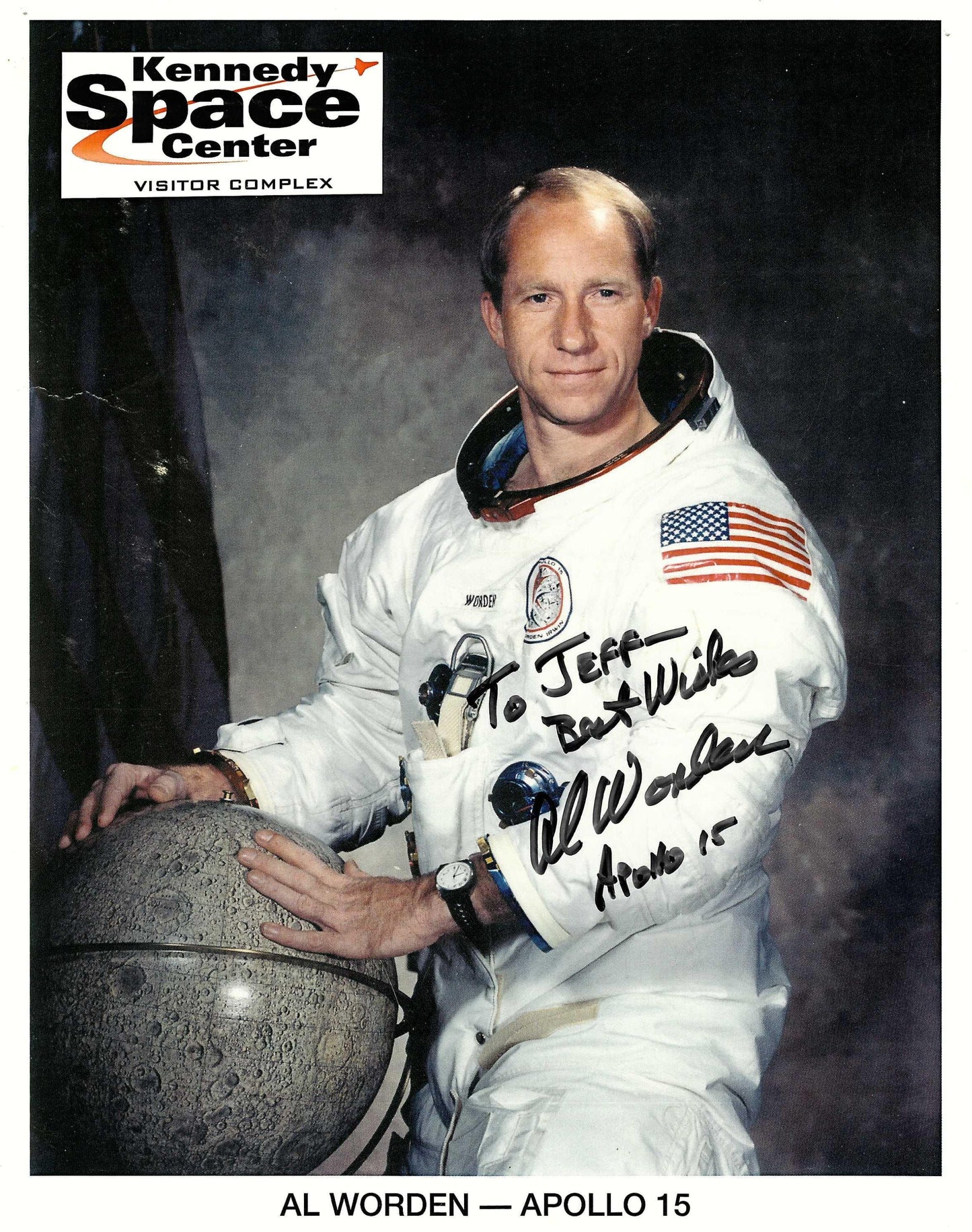 Astronaut Al Worden (Apollo 15) hand-signed 8x10''